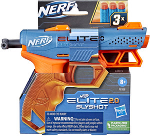 Nerf Elite 2.0 Slyshot Blaster with 2 Dart Storage, 3 Elite Darts for Kids Guns & Darts