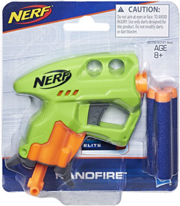 Nerf Elite NanoFire Blaster, Single-Shot Blaster, Incl. 3 Darts, for Ages 8+ Guns & Darts
