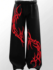 ZEN1FASHION Printed Men Black Track Pants