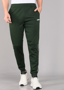 HRX by Hrithik Roshan Solid Men Dark Green Track Pants