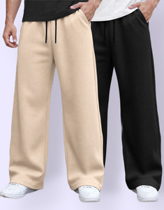 MADBROS Men Beige, Black Track Pants Pack of 2 - Image 6