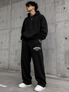 Mittro Men's Solid Black Track Pants - Image 5