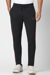 PETER ENGLAND Colorblock Men Black Track Pants