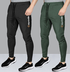 AVOLT Solid Men Black, Olive Track Pants
