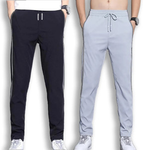 Joggers Park Colorblock Men Blue, Grey Track Pants