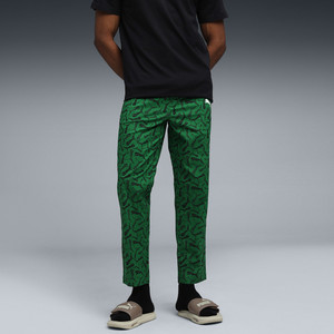 PUMA Solid Men Green Track Pants