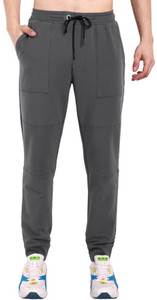 one sky Solid Men Grey Track Pants