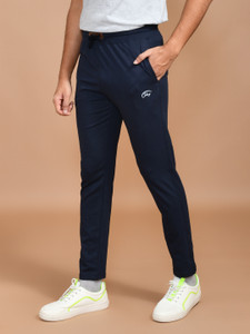SKYKNIT Solid Men Dark Blue Track Pants
