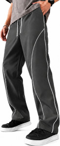 NetClick Striped Men Grey Track Pants