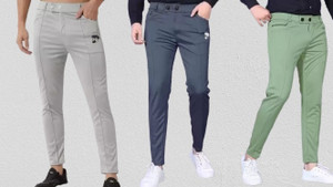 kkgarment Solid Men Grey, Grey, Green Track Pants