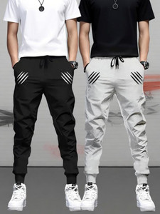 PKB garments Printed Men Black, Grey Track Pants