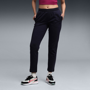 PUMA Solid Women Blue Track Pants