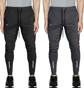 AVOLT Solid Men Black, Grey Track Pants