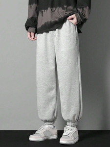 Dockstreet Solid Men Grey Track Pants - Image 4