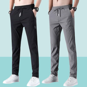 FICKA Solid Men Black, Grey Track Pants
