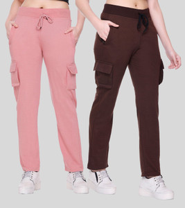 White Moon Solid Women Multicolor Track Pants