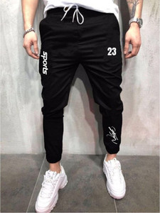 NB NICKY BOY Printed Men Black Track Pants