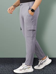 VeBNoR Solid Men Grey Track Pants