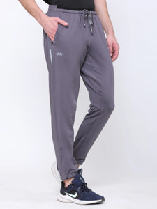 DIDA Solid Men Grey Track Pants