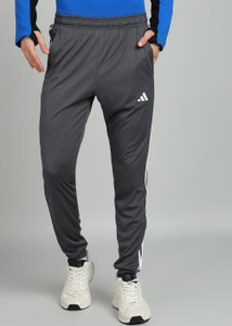 ADIDAS Striped Men Grey Track Pants