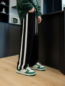 GIBBONTE Solid Men Black, White Track Pants