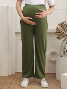 WELL-KEPT Solid Women Olive Track Pants