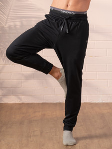Damensch Solid Men Black Track Pants