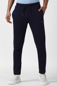 Van Heusen Flex Solid Men Dark Blue Track Pants
