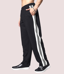 METRONAUT Solid, Striped Men White Track Pants
