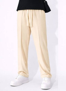 ZENTIK Striped Men Gold Track Pants