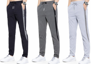 Joggers Park Colorblock Men Multicolor Track Pants Pack of 3 - Image 5