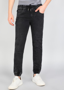 BEING HUMAN Solid Men Black Track Pants