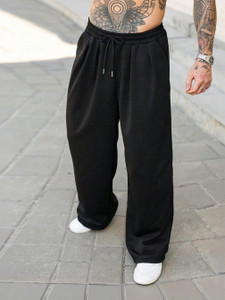 Cloth N Code Solid Men Black Track Pants