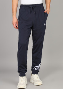 ADIDAS Printed Men Dark Blue Track Pants