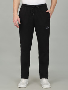 CANTABIL Solid Men Black Track Pants