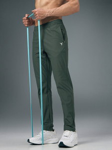 TECHNOSPORT Solid Men Green Track Pants
