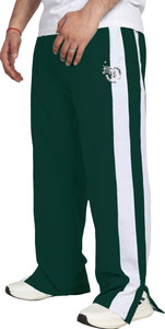 HoC Striped Men Green Track Pants
