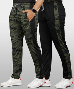 VeBNoR Solid Men Black, Green Track Pants