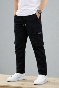 HARDFLEX Solid Men Black Track Pants