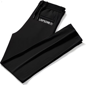 Lripsome Solid Men Black Track Pants - Image 4