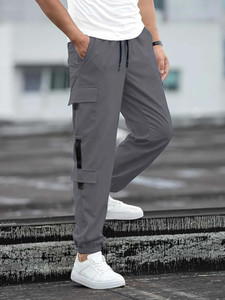 Bhumi Traders Solid Men Grey Track Pants