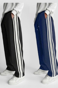 RUSKSUN Men Dark Blue, Black Track Pants Pack of 2 - Image 6