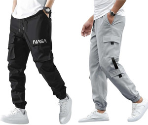 SUN BEAUTY FASHIONISTA HUB Solid Men Black, Grey Track Pants