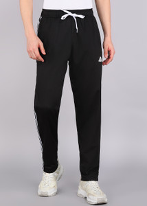 ADIDAS Graphic Print Men Black Track Pants