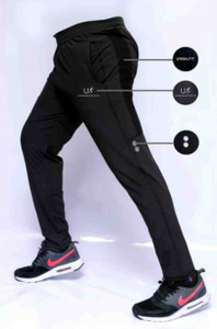 UBRN Printed Men Black Track Pants