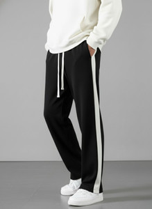 INDICLUB Colorblock Men Black, White Track Pants Buy INDICLUB