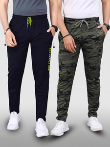 VeBNoR Printed Men Black, Green Track Pants