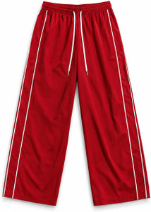 INCHEON Solid Men Red Track Pants - Image 6