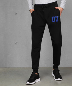 METRONAUT Solid Men Black Track Pants