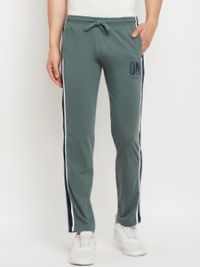 DUKE Striped Men Green Track Pants